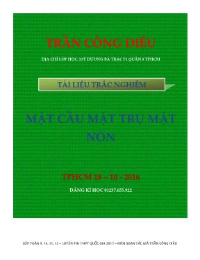 Tài liệu trắc nghiệm Mặt cầu mặt trụ mặt nón